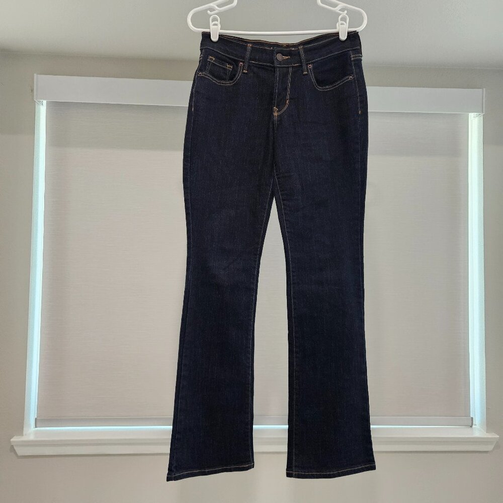 Old Navy Jeans, Boot Cut Flare Leg,Dark Wash,Curvy Profile,Mid Rise, Sz 4  Short